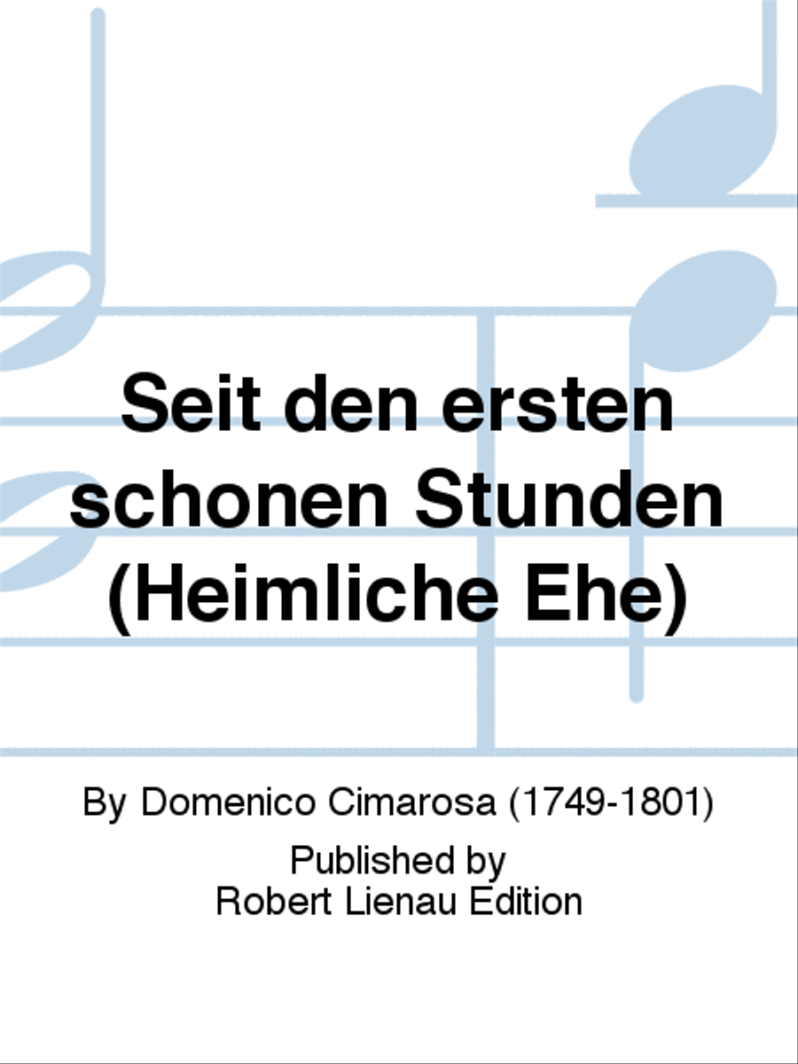 Seit den ersten schönen Stunden (Heimliche Ehe) Tenor Voice scores gallery preview page 1