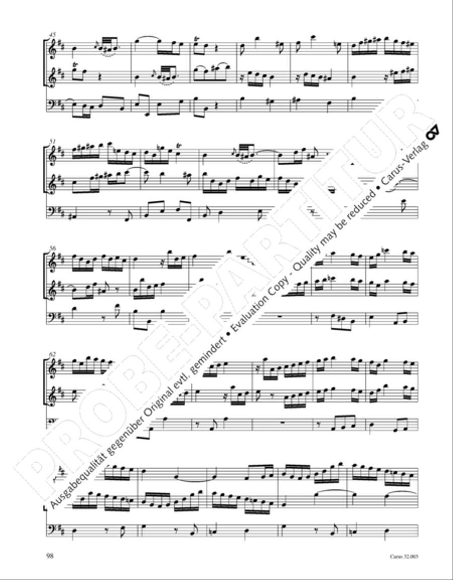 Gesamtausgabe Band 3 (Kammermusik: Duette, Solo- und Triosonaten) Score scores gallery preview page 119