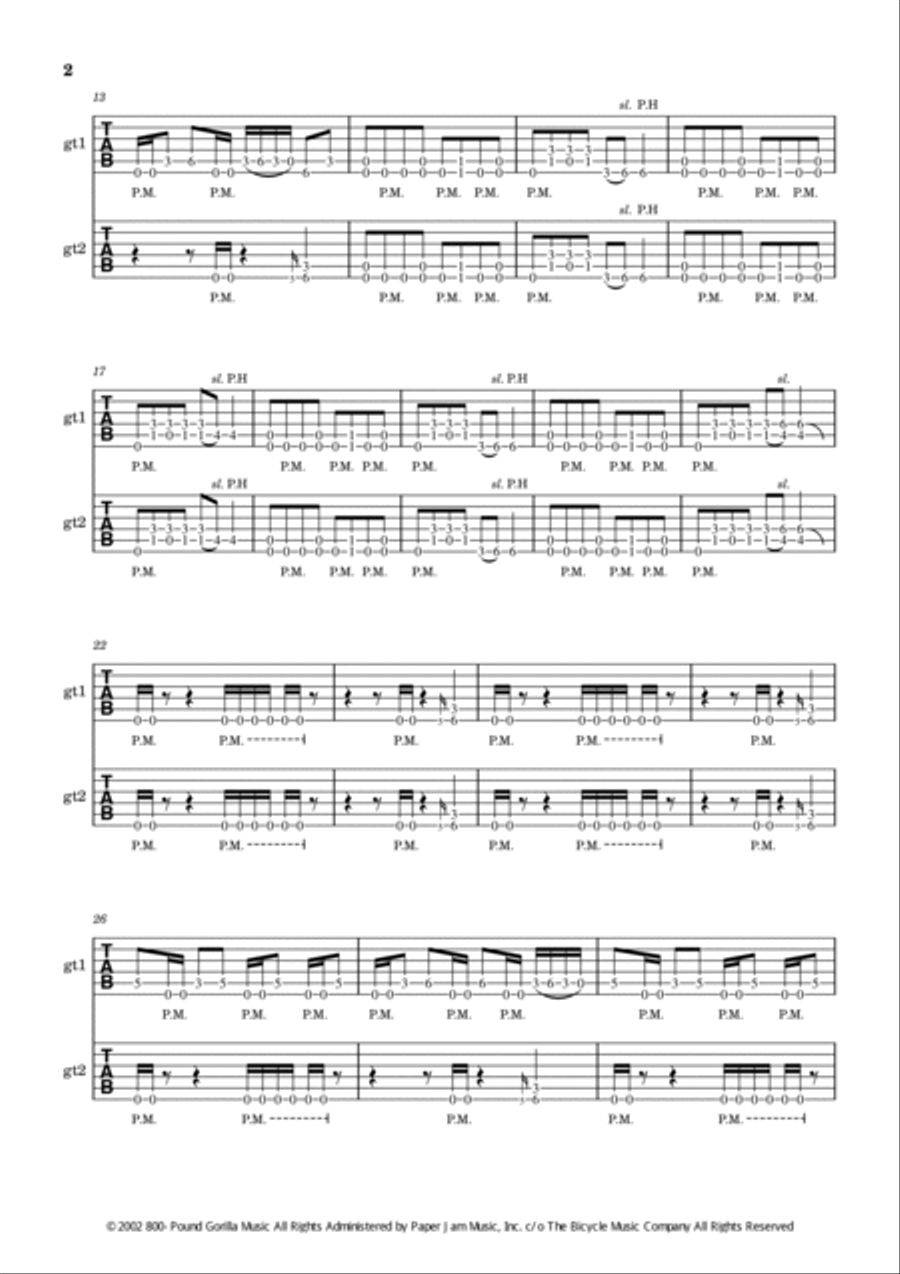 Fixation On The Darkness Fixation On The Darkness Guitar Tablature scores gallery preview page 2