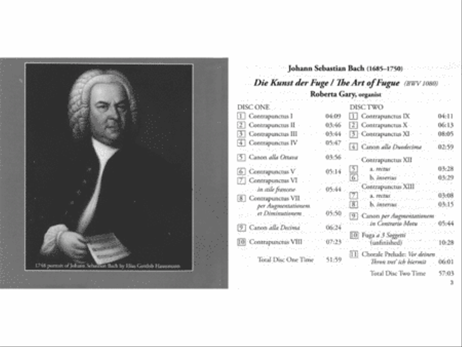 Johann Sebastian Bach: Die Kunst der Fuge / The Art of Fugue (BWV 1080)