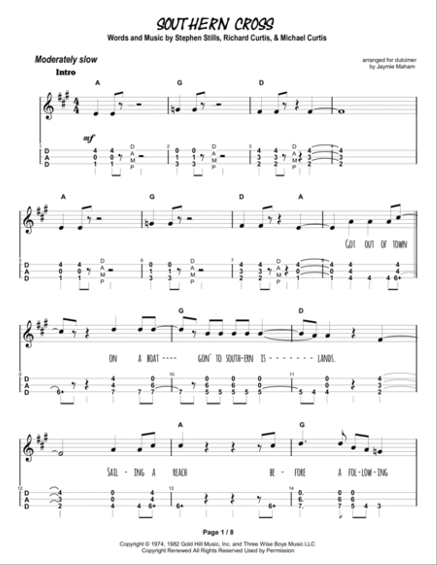 Southern Cross Dulcimer scores gallery preview page 2