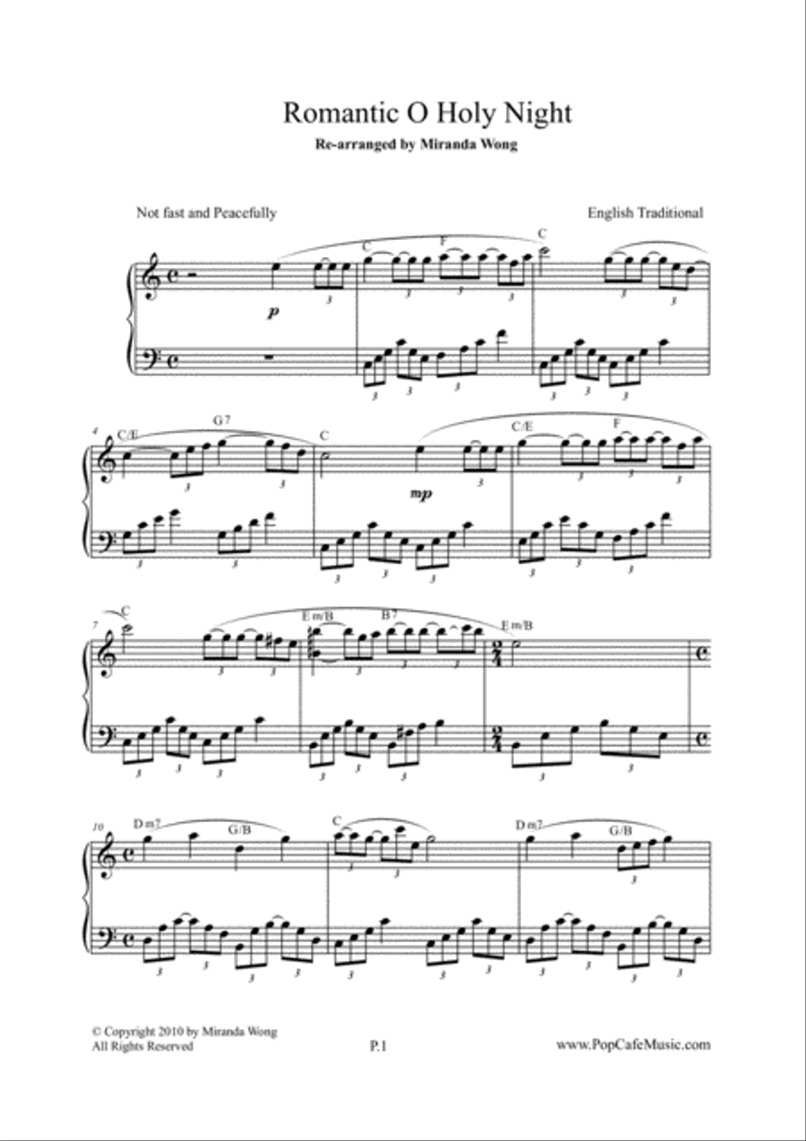 Best Christmas Music Collection in C Key - 6 Touching Piano Arrangement Piano Solo scores gallery preview page 6