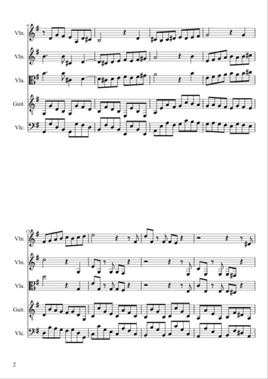 Guitar Trio 3 I mov Tranquilo Small Ensemble scores gallery preview page 2