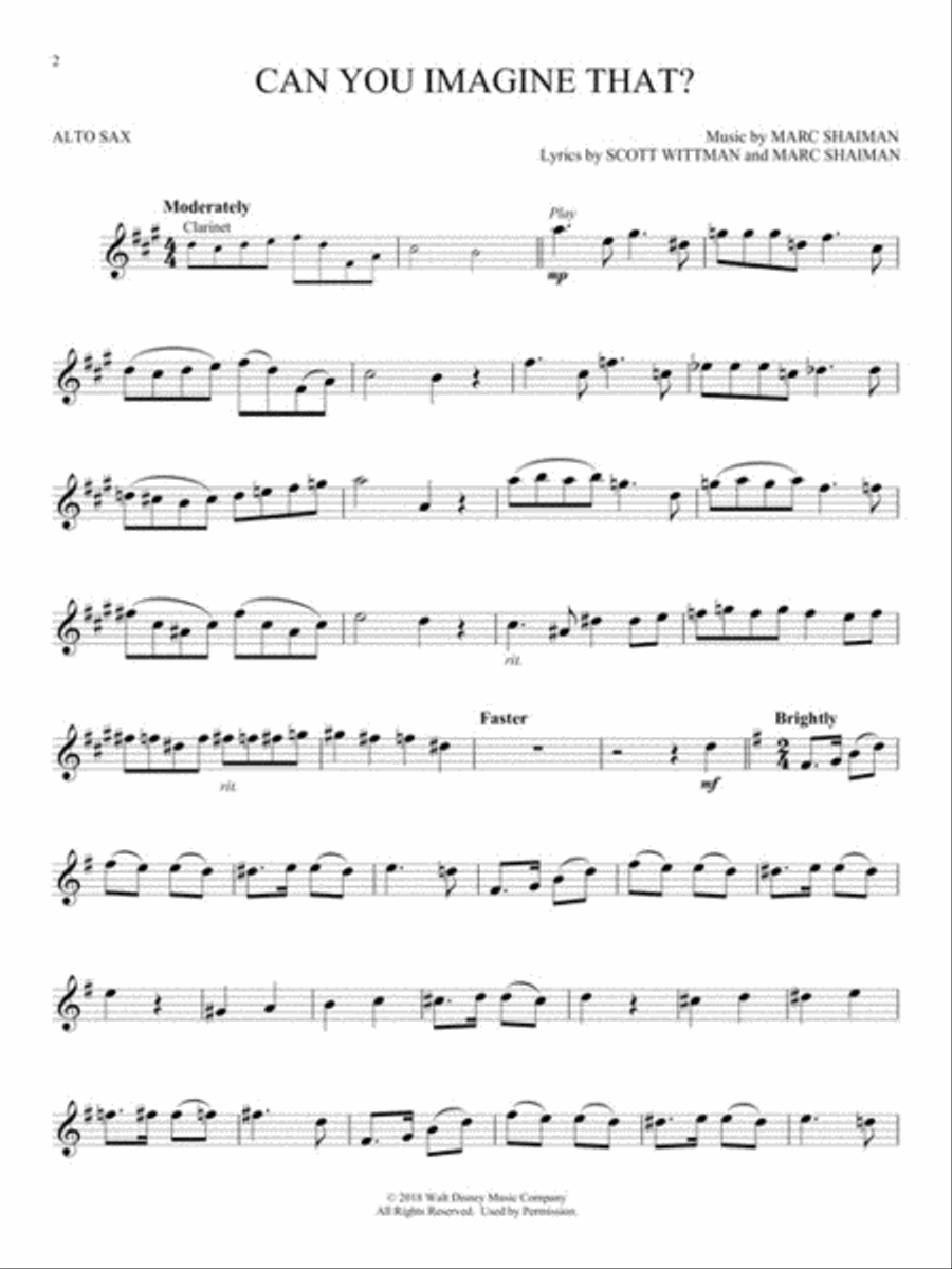 Mary Poppins Returns for Alto Sax Alto Saxophone scores gallery preview page 3