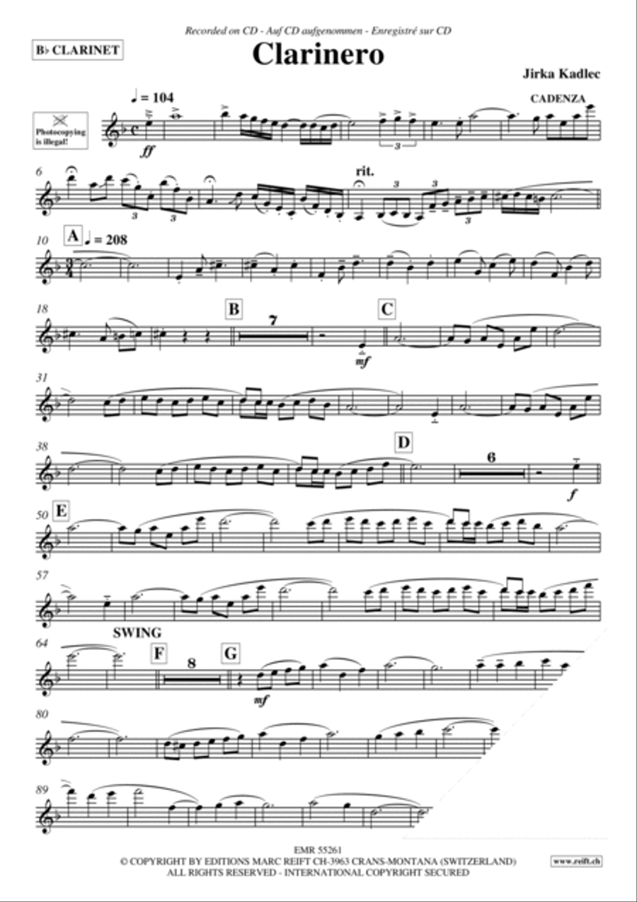Clarinero Clarinero Clarinet Solo scores gallery preview page 3