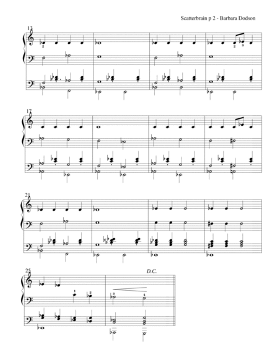 Scatterbrain Scatterbrain Easy Piano scores gallery preview page 2