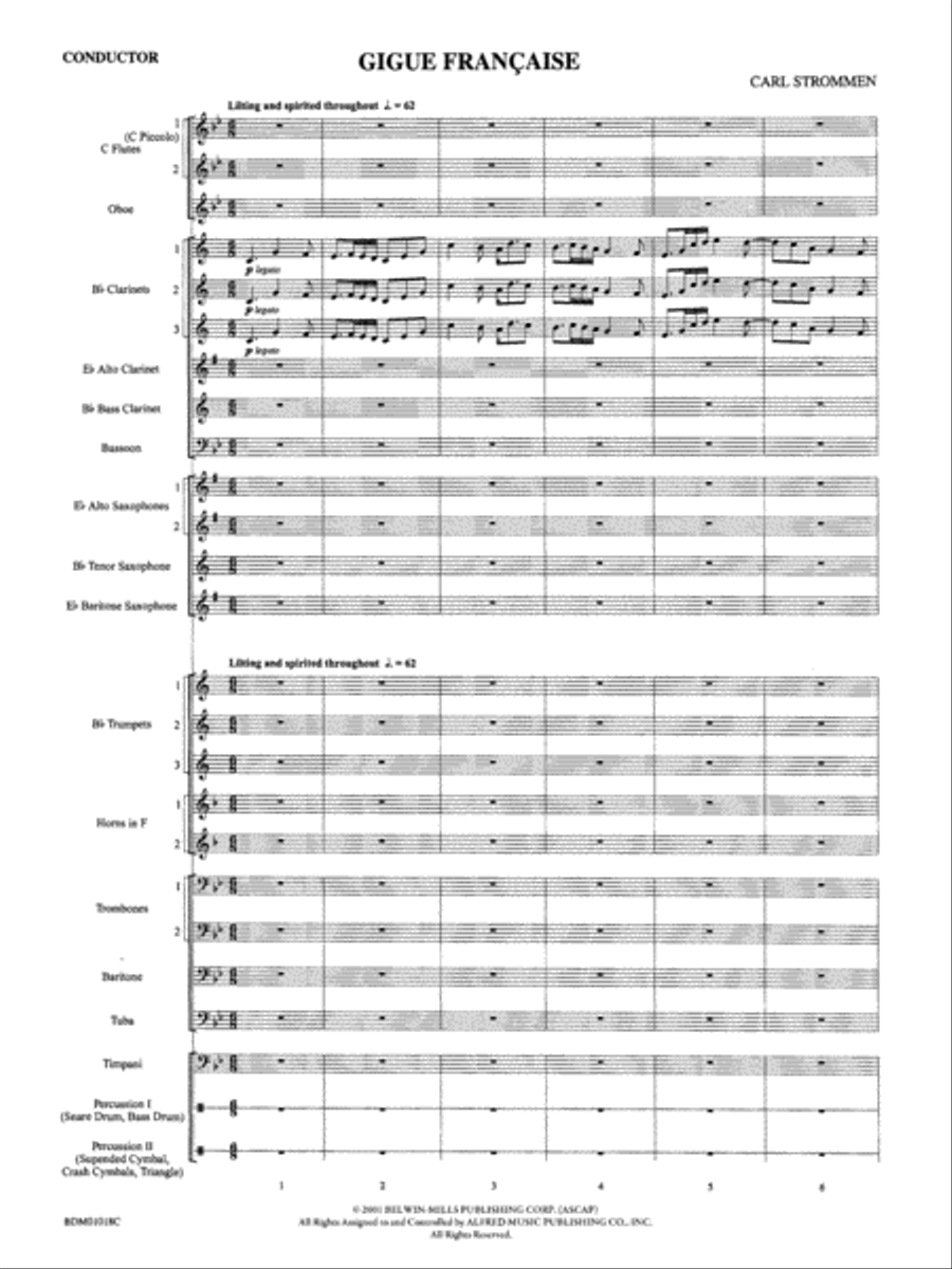 Gigue Française: Score Concert Band scores gallery preview page 3