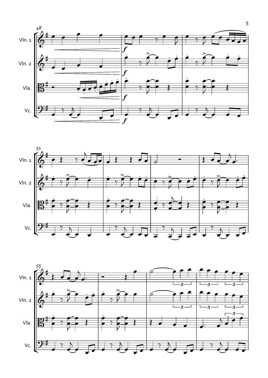 Stand By Me String Quartet scores gallery preview page 5