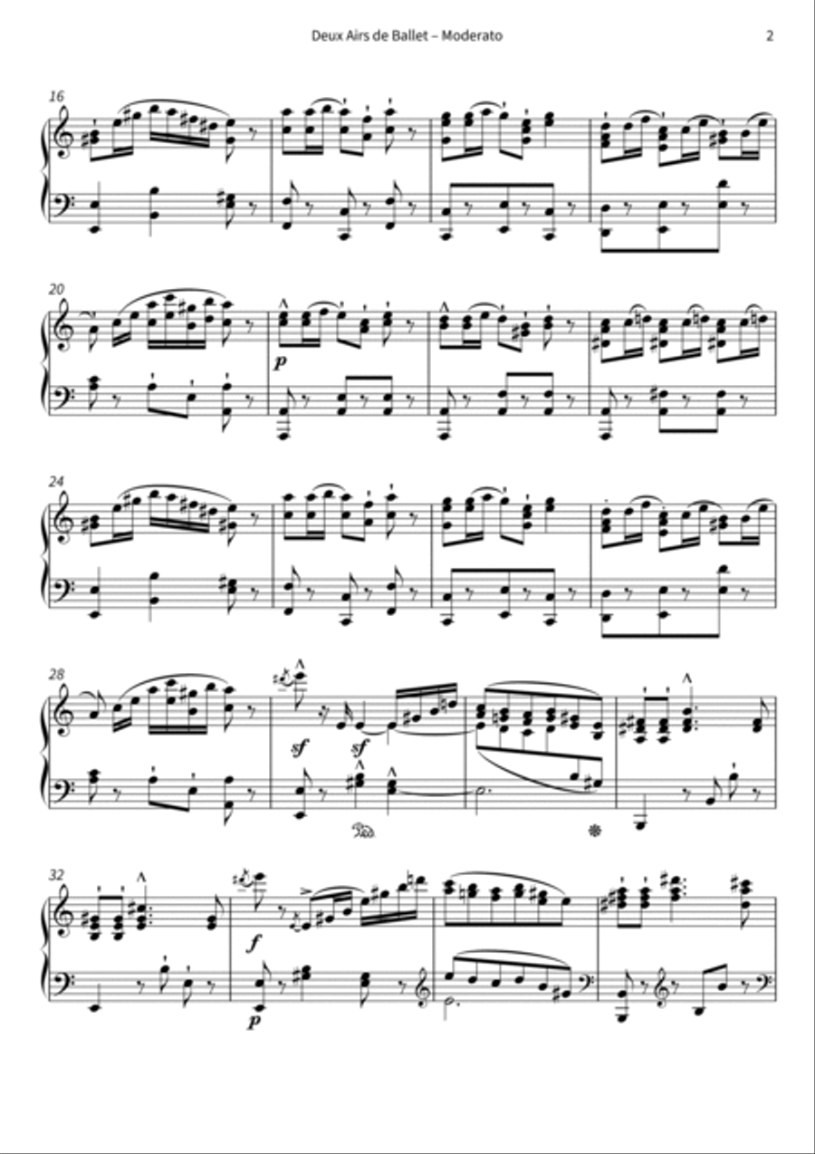 Deux Airs de Ballet - Moderato Piano scores gallery preview page 4