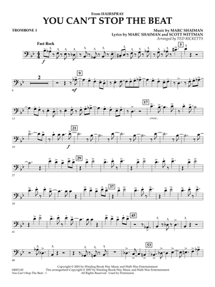 You Can't Stop The Beat (from Hairspray) (arr. Ted Ricketts) - Trombone 1