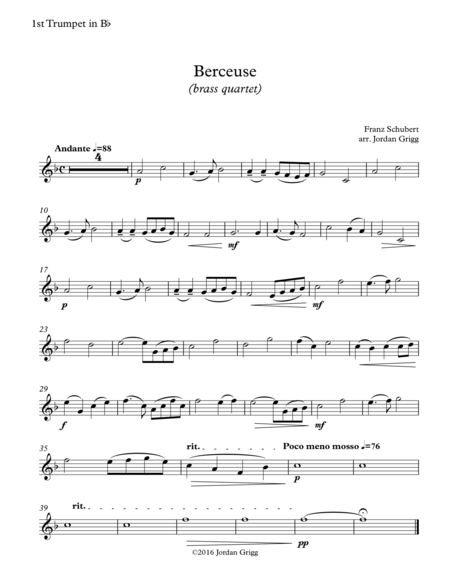 Berceuse (brass quartet) image number null
