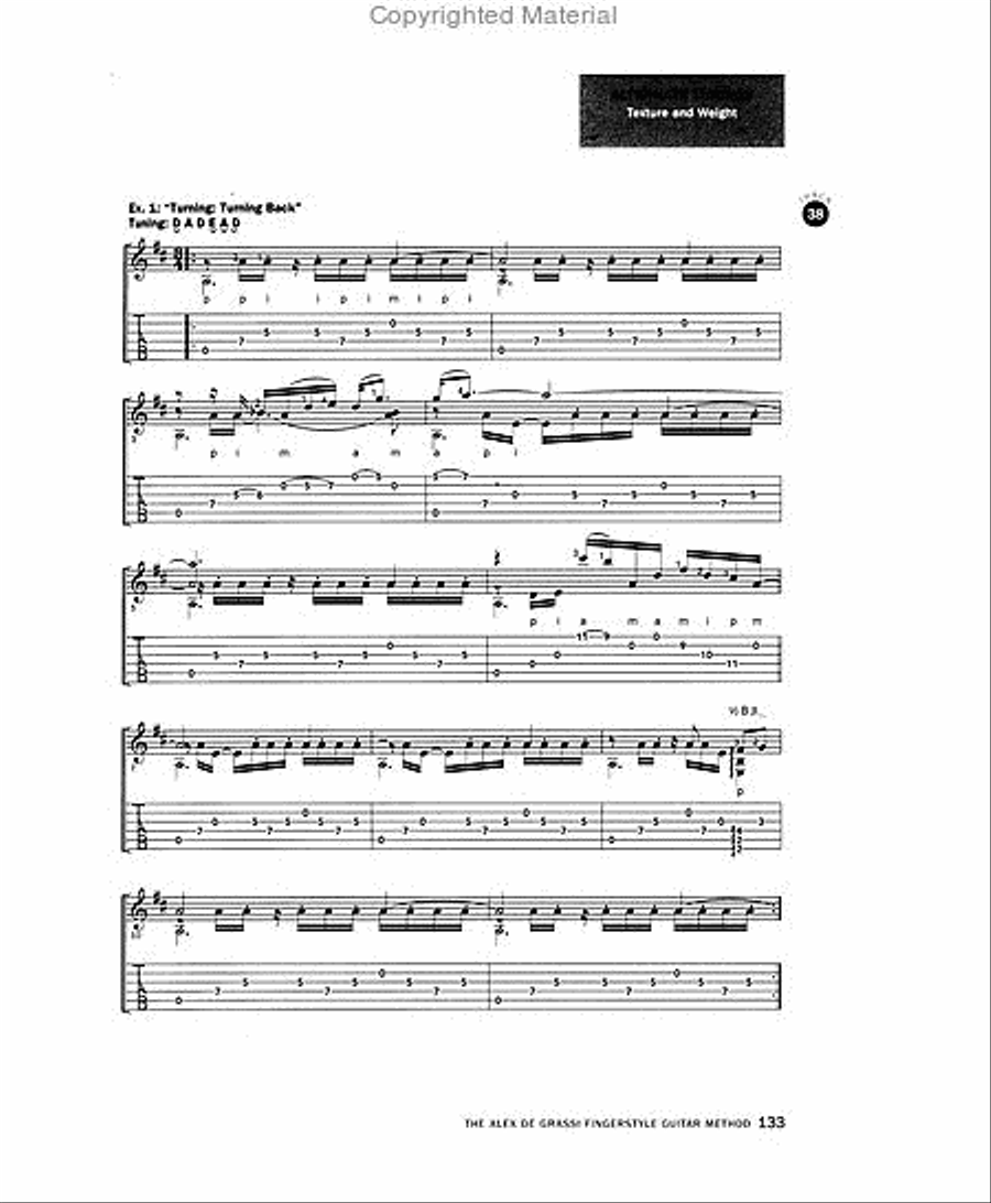 The Alex De Grassi Fingerstyle Guitar Method Acoustic Guitar scores gallery preview page 4