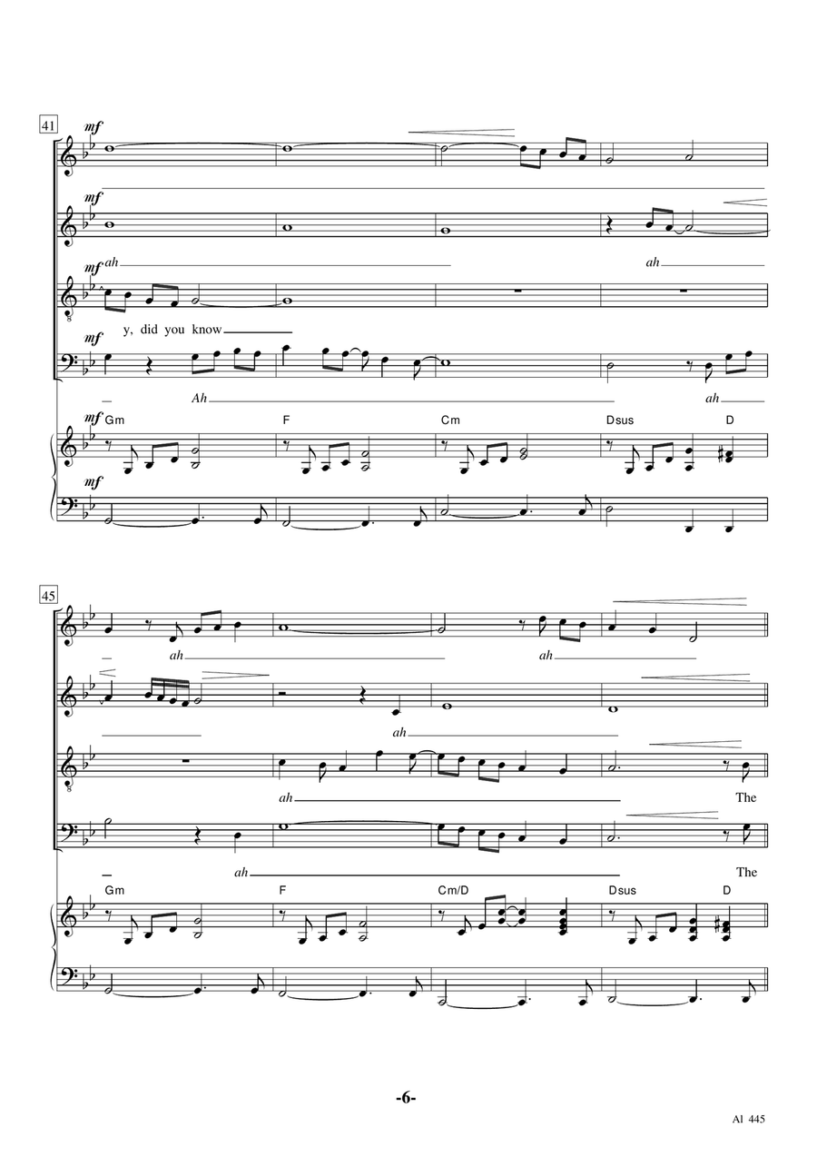 Mary, Did You Know? 4-Part scores gallery preview page 6