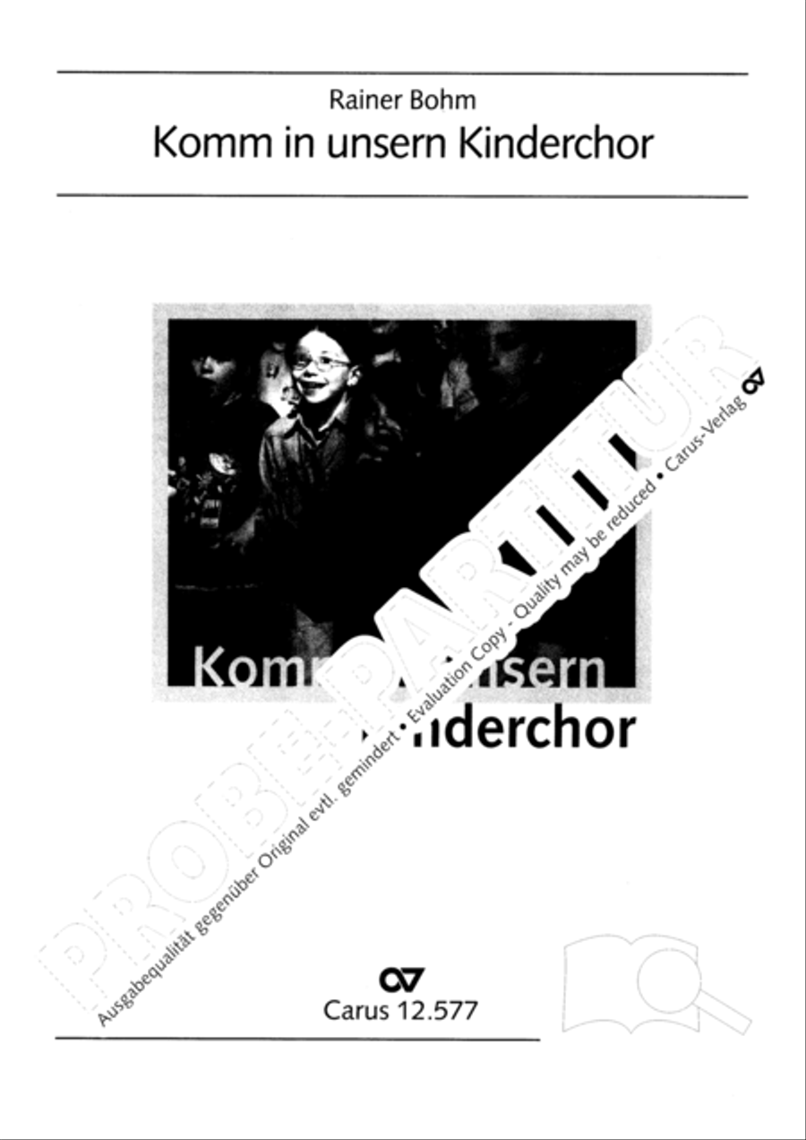 Komm in unsern Kinderchor 2-Part scores gallery preview page 2