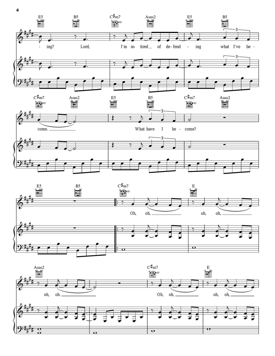 Times Times Piano, Vocal, Guitar scores gallery preview page 4