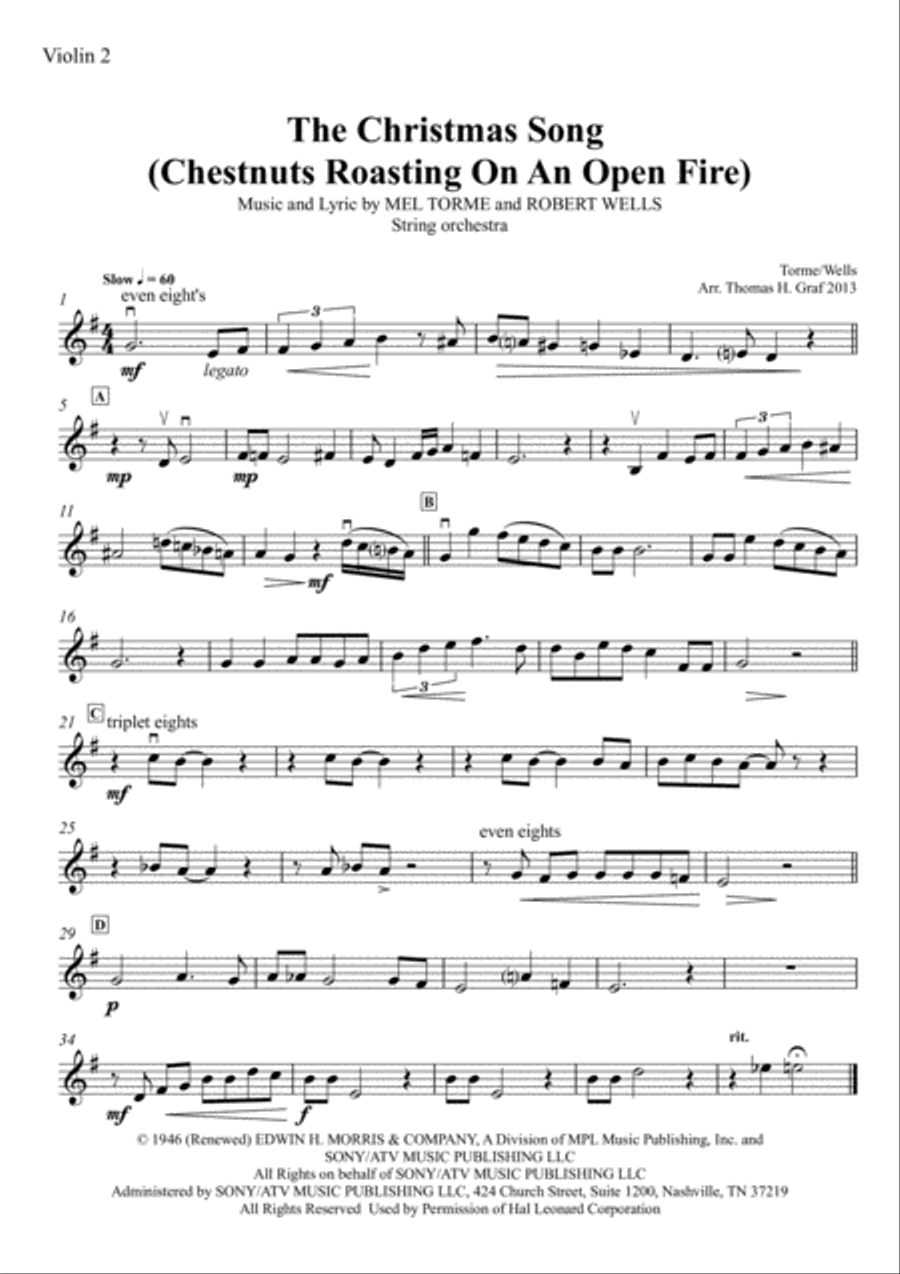 The Christmas Song (Chestnuts Roasting On An Open Fire) String Orchestra scores gallery preview page 5