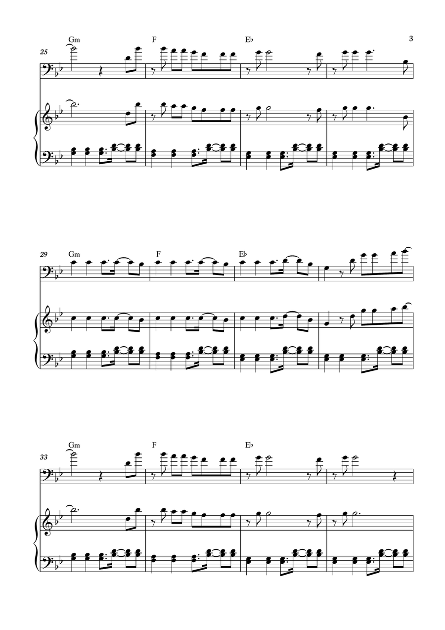 Dj Got Us Fallin' In Love Piano scores gallery preview page 3