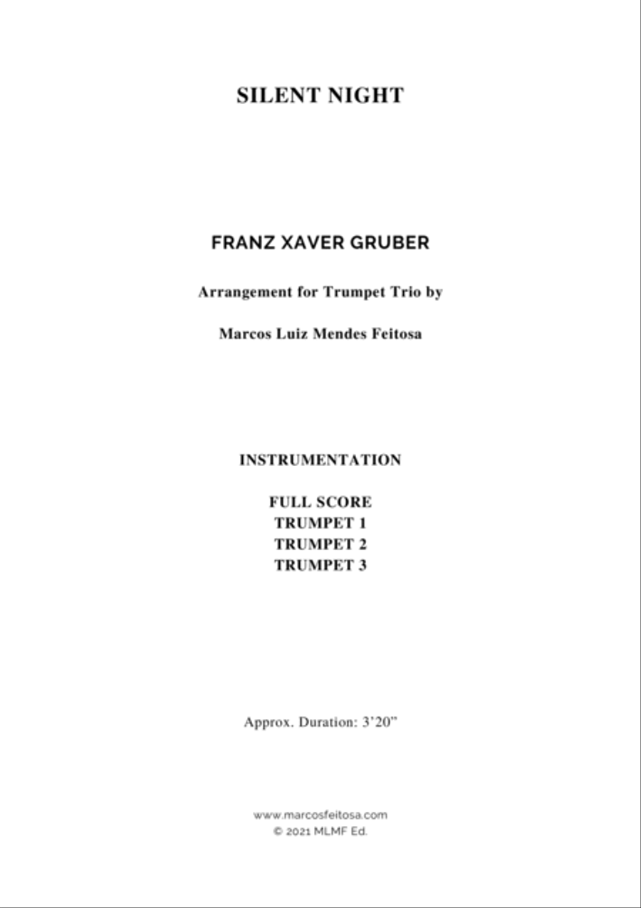 Silent Night - Trumpet Trio Trumpet Trio scores gallery preview page 2