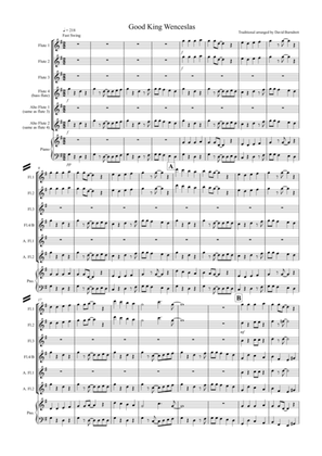 Good King Wenceslas (Jazzy Style!) for flute Quartet