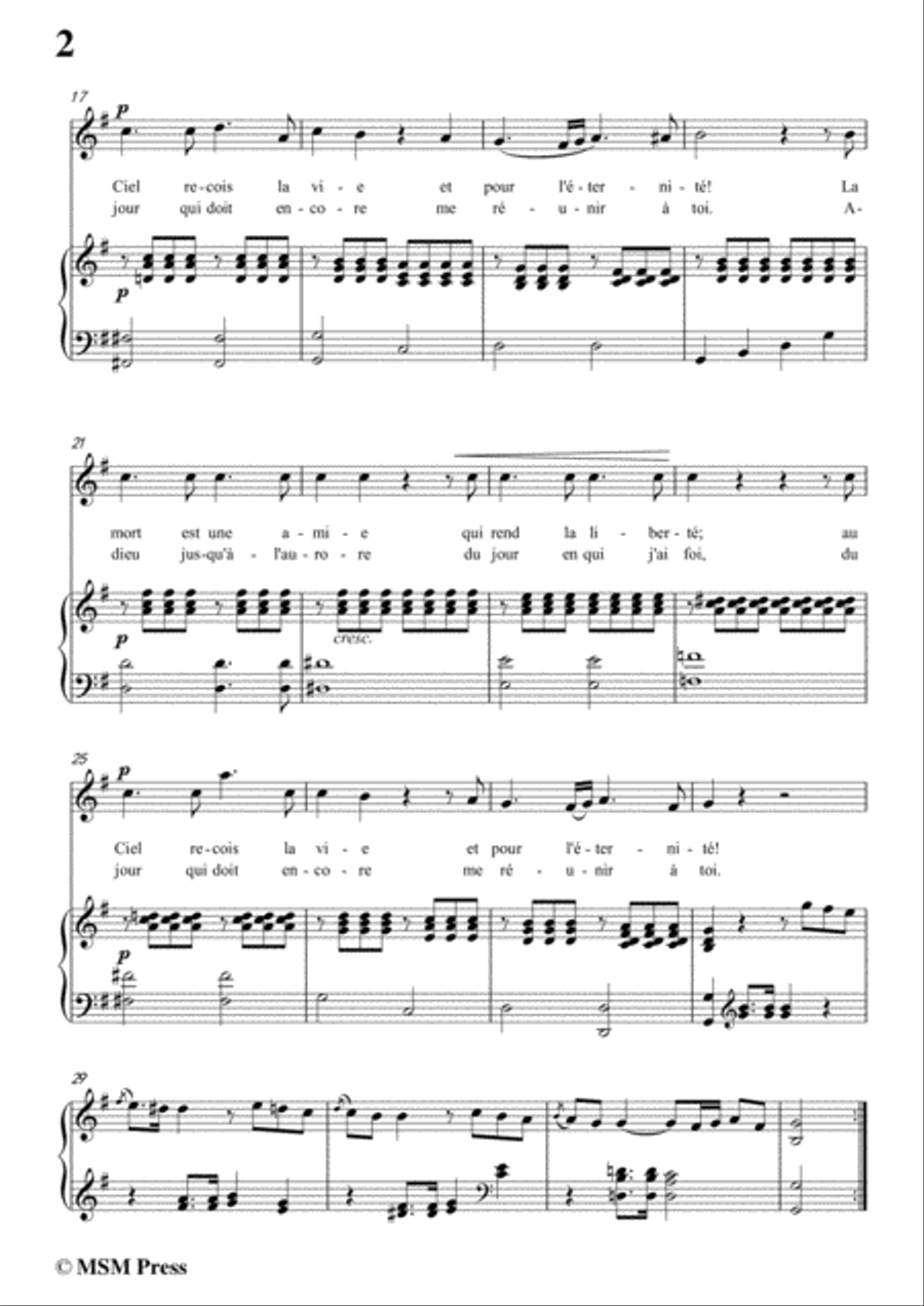 Schubert-Adieu!,in G Major,for Voice&Piano Voice scores gallery preview page 4