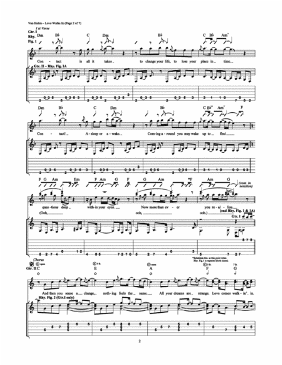 Love Walks In Electric Guitar scores gallery preview page 2