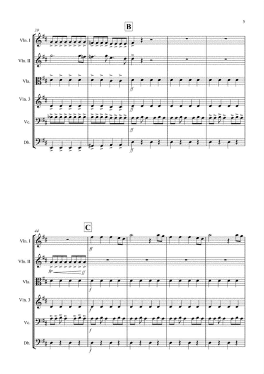 Vivaldi Rocks! for String Orchestra String Quartet scores gallery preview page 5