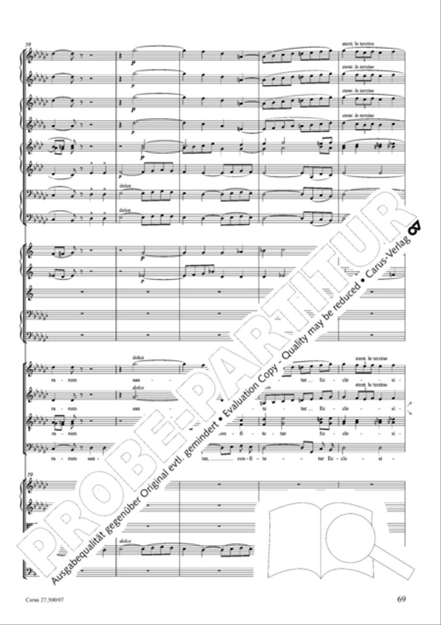 Quattro pezzi sacri Orchestra scores gallery preview page 70