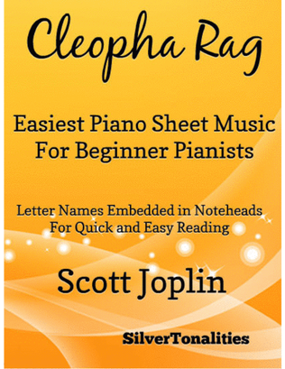 Book cover for Cleopha Rag Easiest Piano Sheet Music for Beginner Pianists