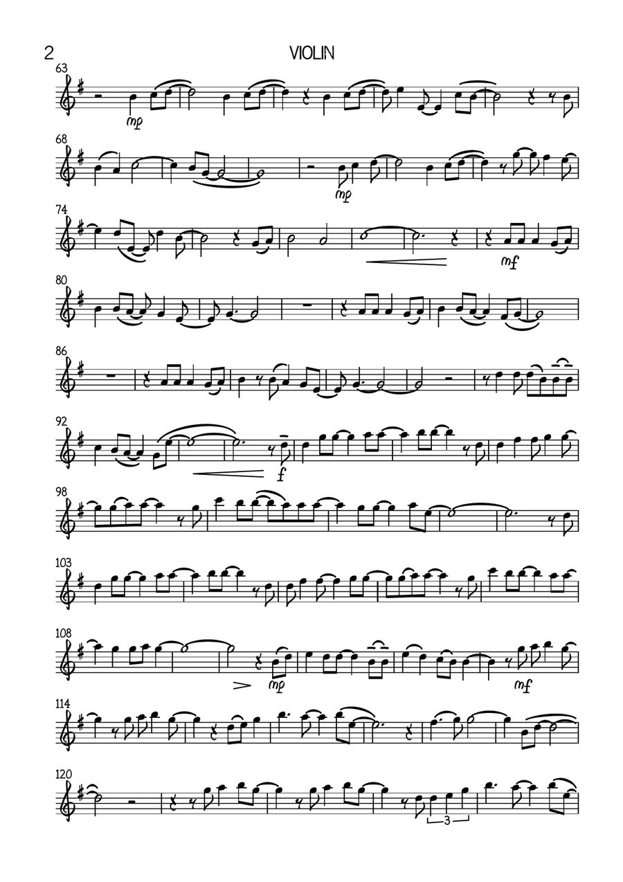 A Million Dreams A Million Dreams Violin Solo scores gallery preview page 2