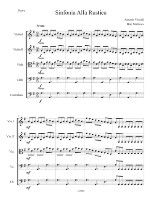 Vivaldi Sinfonia Alla Rusticana for String Orchestra