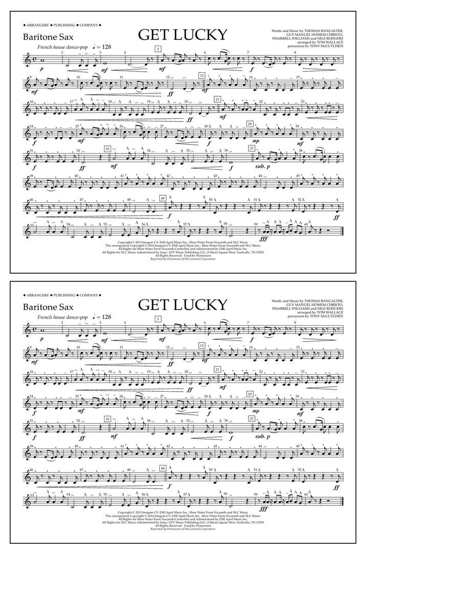 Get Lucky - Baritone Sax