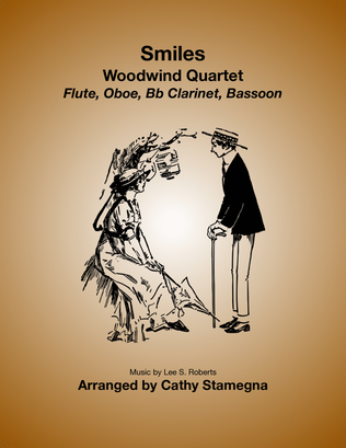 Book cover for Smiles - Woodwind Quartet (Flute, Oboe, Bb Clarinet, Bassoon)