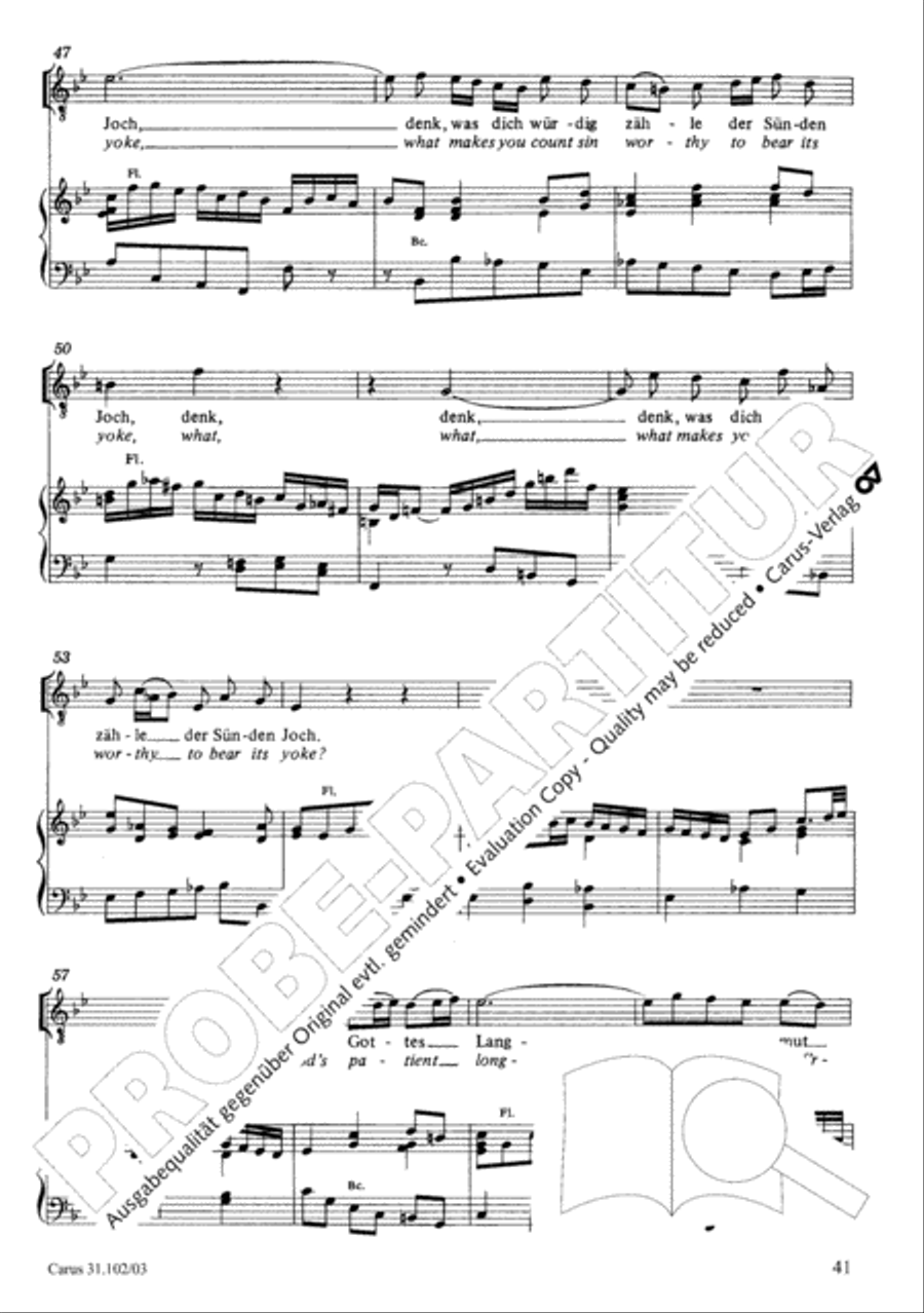 Lord God, your eyes are seeing truth in trusting (Herr, deine Augen sehen nach dem Glauben) ATB scores gallery preview page 42