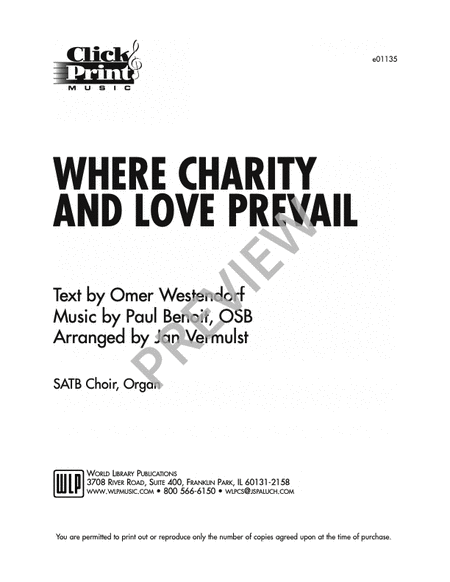 Where Charity and Love Prevail
