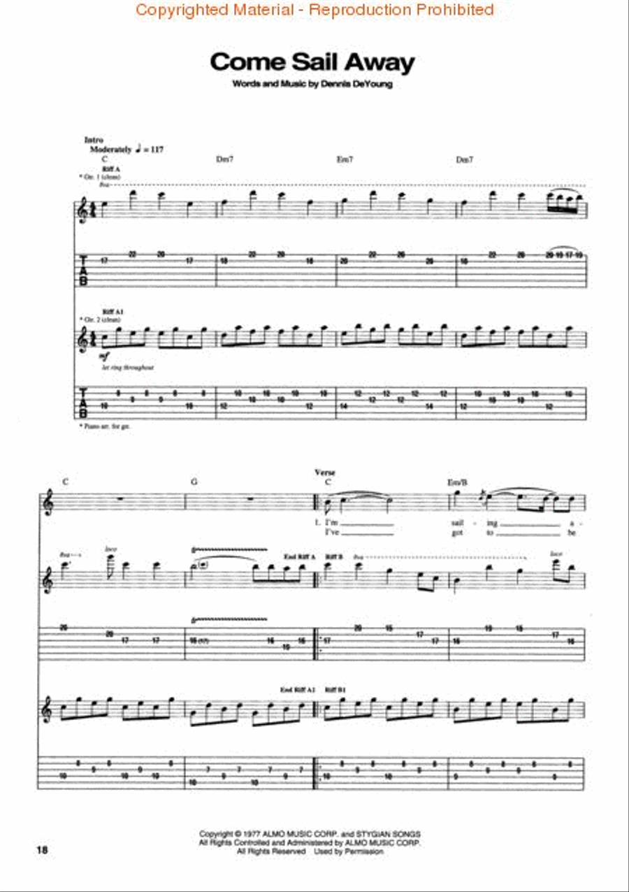 Styx Guitar Collection Electric Guitar scores gallery preview page 3