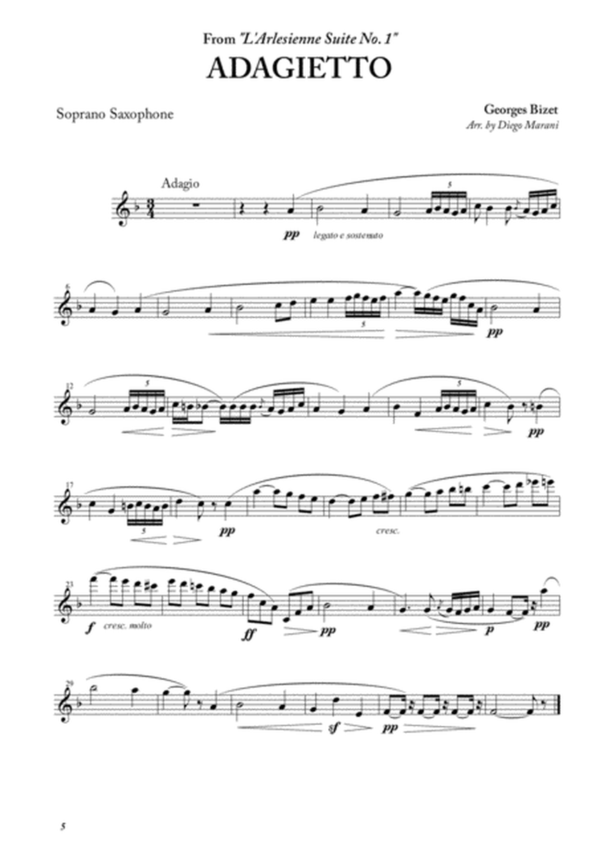 Adagietto from "L'Arlesienne Suite No. 1" for Saxophone Quartet image number null