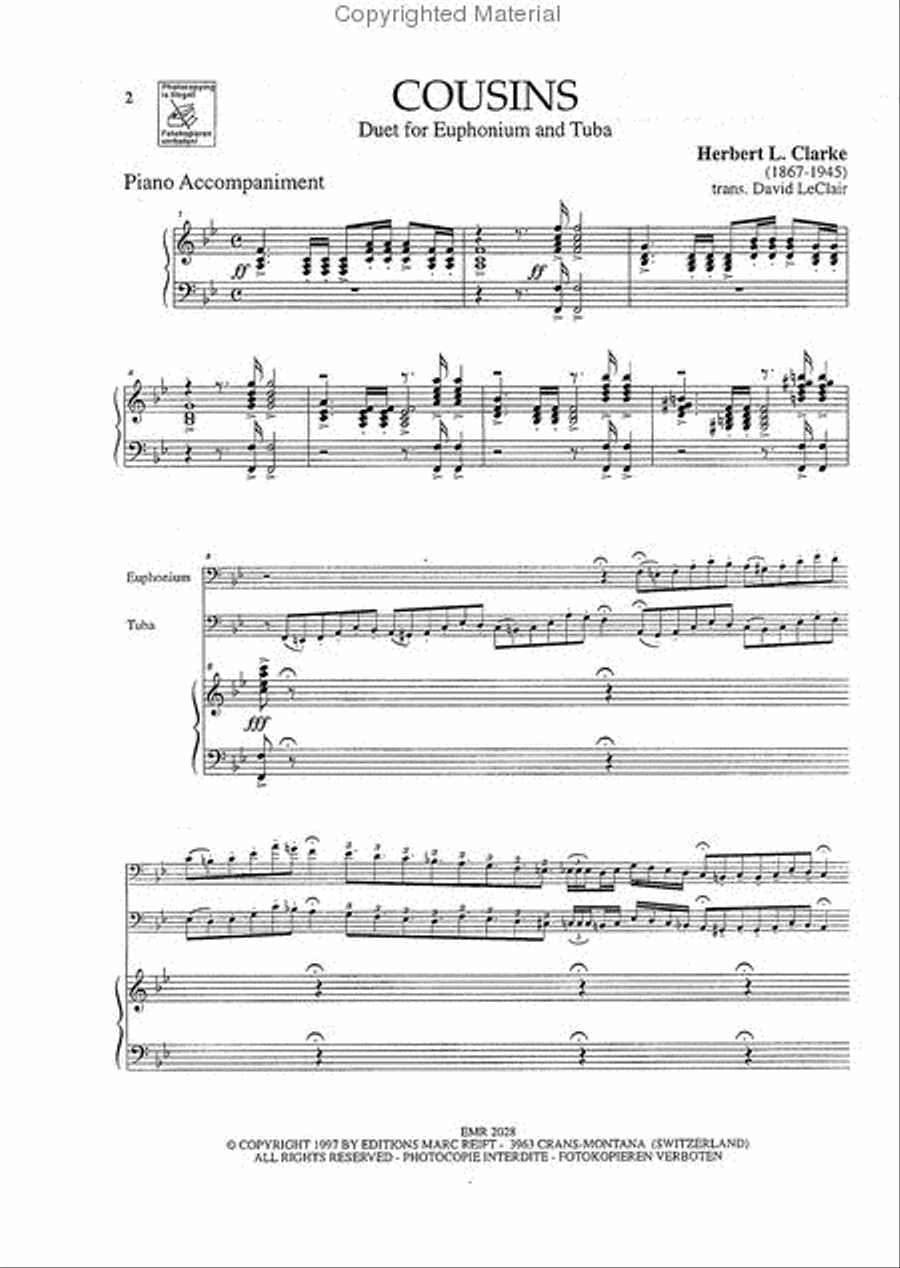 Cousins Cousins Euphonium scores gallery preview page 3