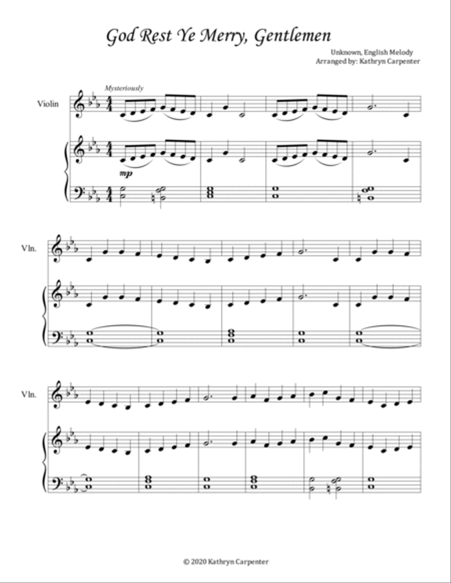 Christmas Duets for Piano & Violin (Easy Piano & Violin) Christmas Duets for Piano & Violin (Easy Piano & Violin) String Duet scores gallery preview page 2