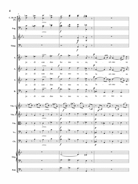 LACRIMOSA DIES ILLA for SATB and Orchestra (from Requiem in D minor, K. 626) image number null