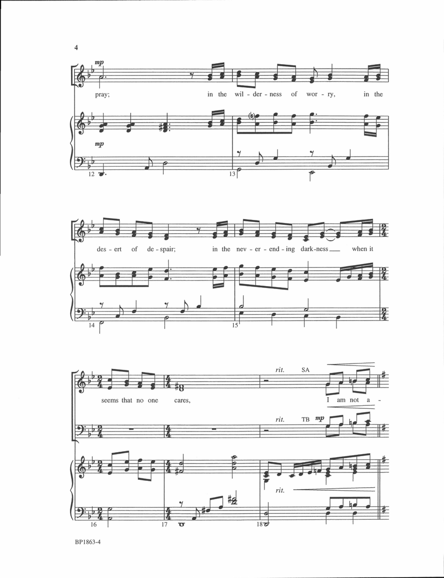 I Am Not Afraid 4-Part scores gallery preview page 3
