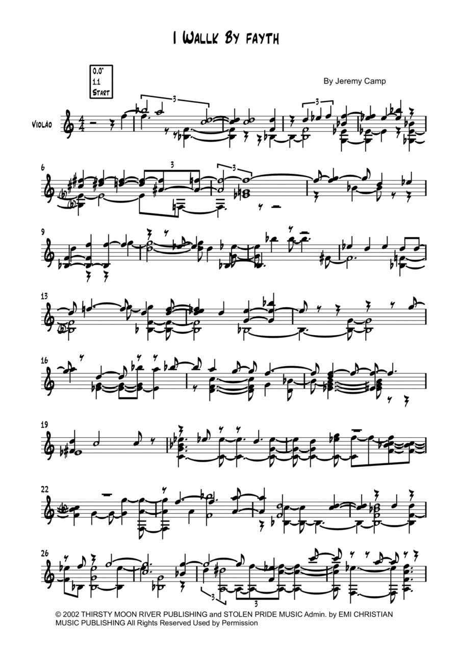Walk By Faith Walk By Faith Guitar Solo scores gallery preview page 1