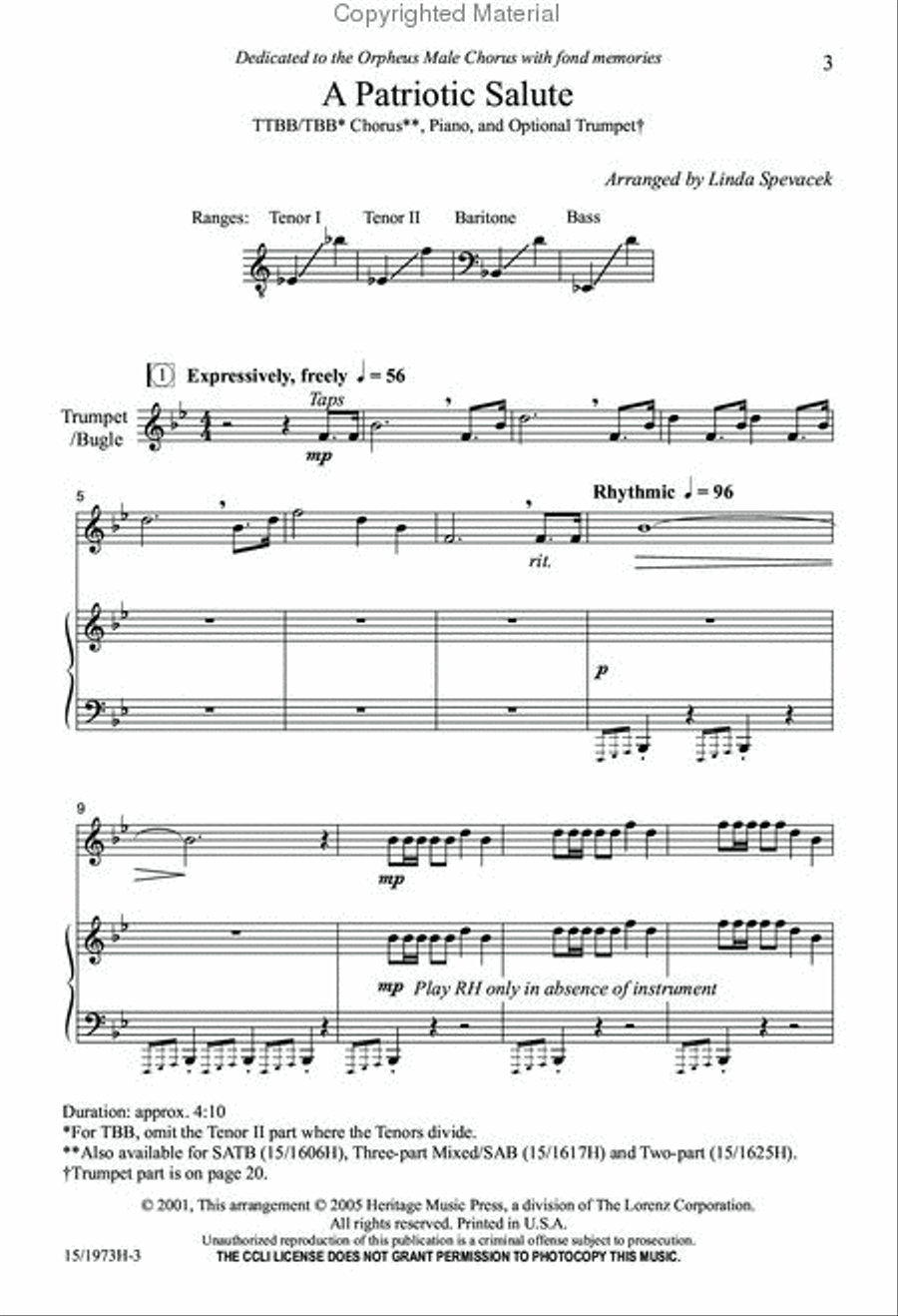 A Patriotic Salute TTBB scores gallery preview page 2