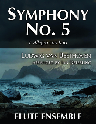 Book cover for Symphony No. 5 (Beethoven) for flute ensemble