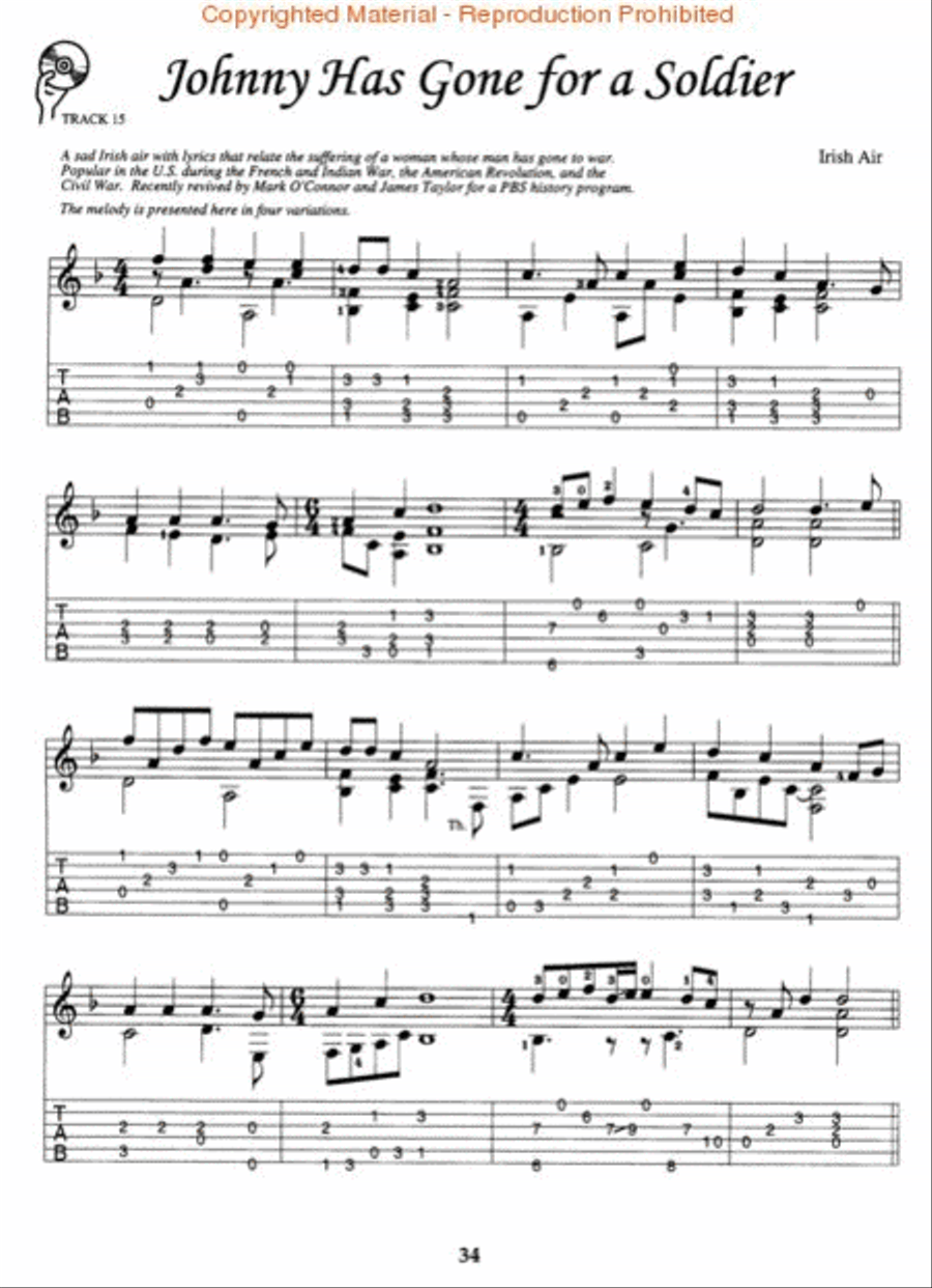 The Patriotic Guitarist Guitar Tablature scores gallery preview page 2