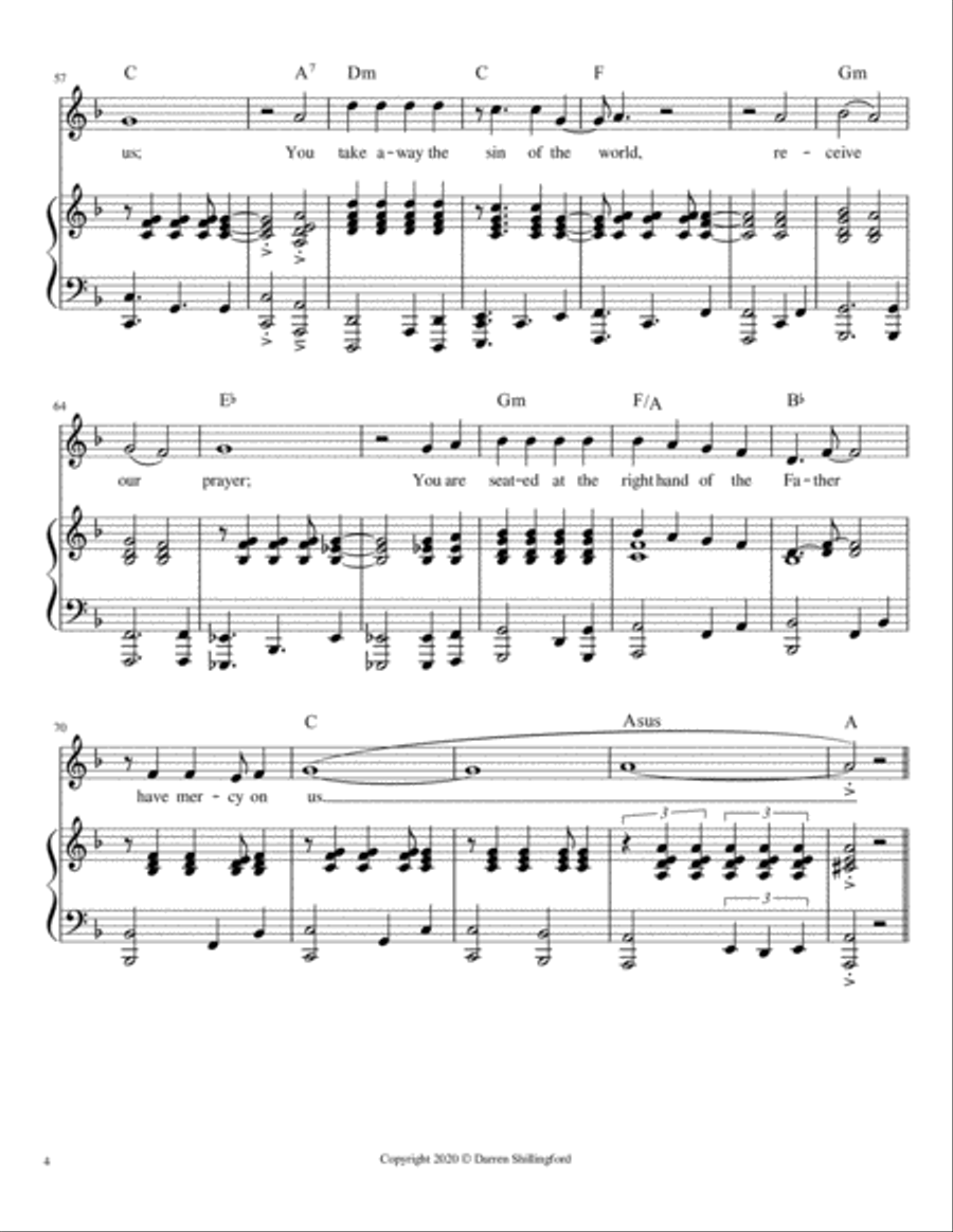 Gloria - Darren Shillingford Unison Choir scores gallery preview page 4