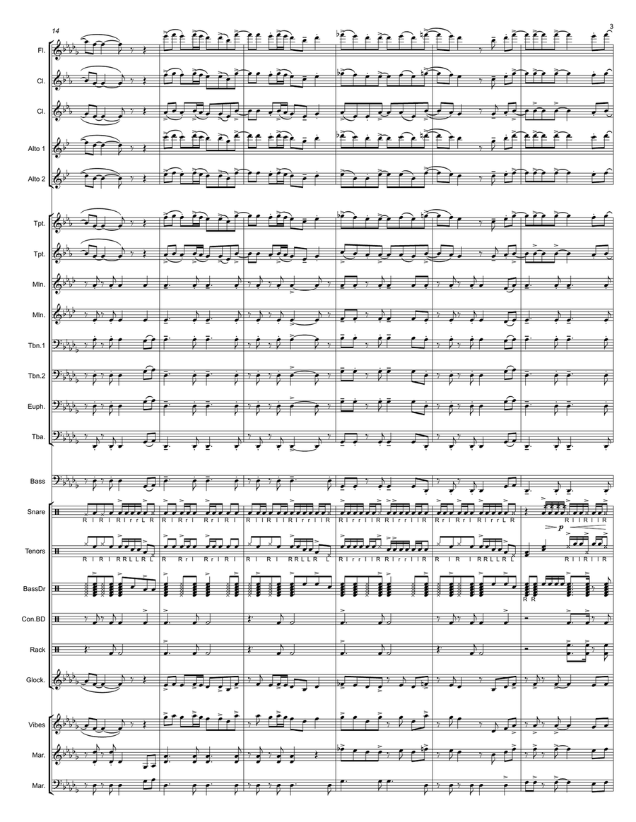 Jet Airliner Marching Band scores gallery preview page 3