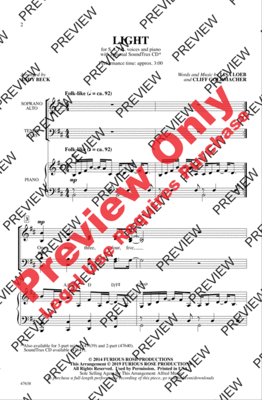 Light 4-Part scores gallery preview page 2
