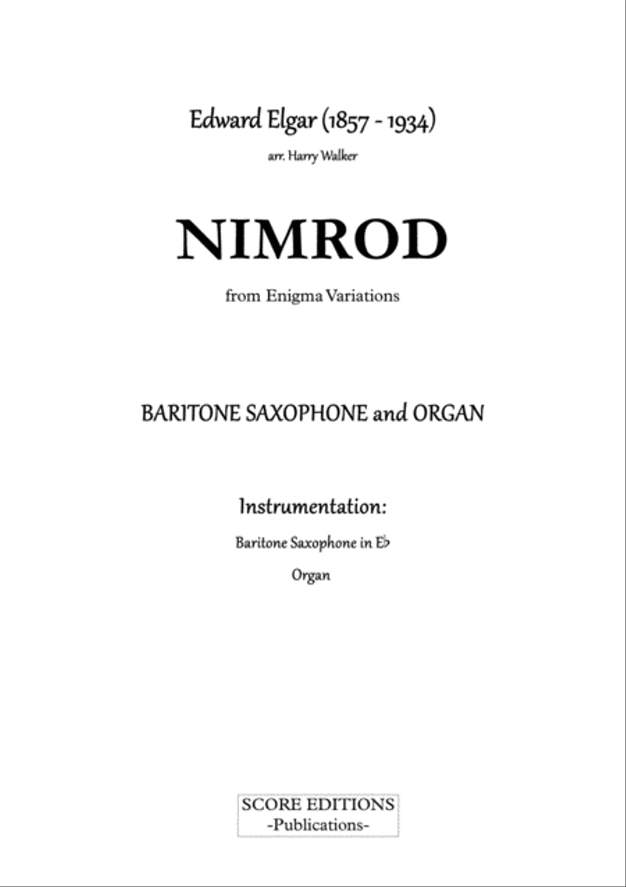 Elgar – Nimrod (for Baritone Sax and Organ) Woodwind Duet scores gallery preview page 2
