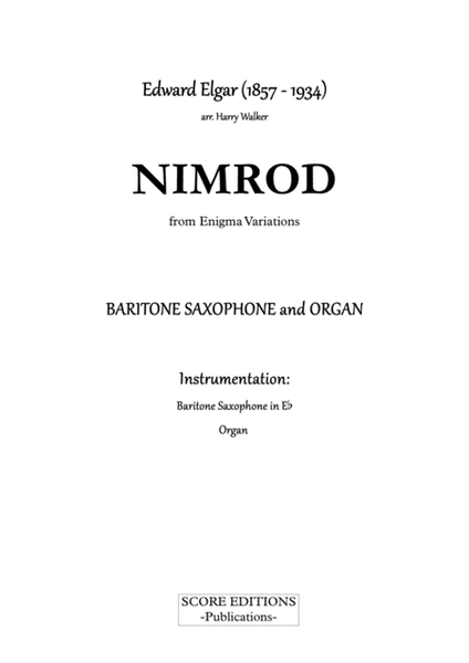 Elgar – Nimrod (for Baritone Sax and Organ) image number null