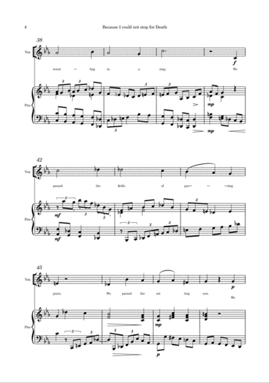Because I could not stop for Death Alto Voice scores gallery preview page 4